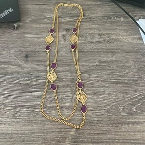 Womens extra long necklace - doubled up for Photo